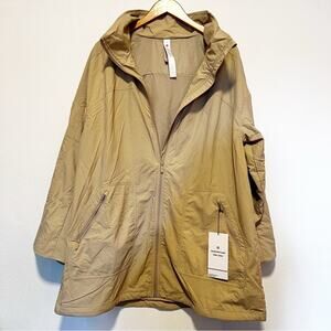 Lululemon Hooded Mid-Length Utility Jacket  large Trench water repellent trnh